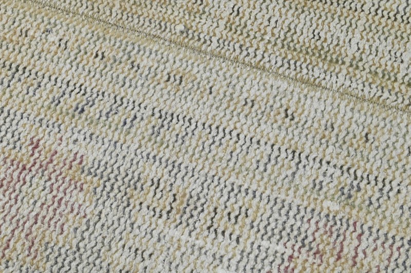 Vintage Turkish Runner Rug 2x5ft BEIGE Handmade Anatolian Oushak Hallway Wool gallery