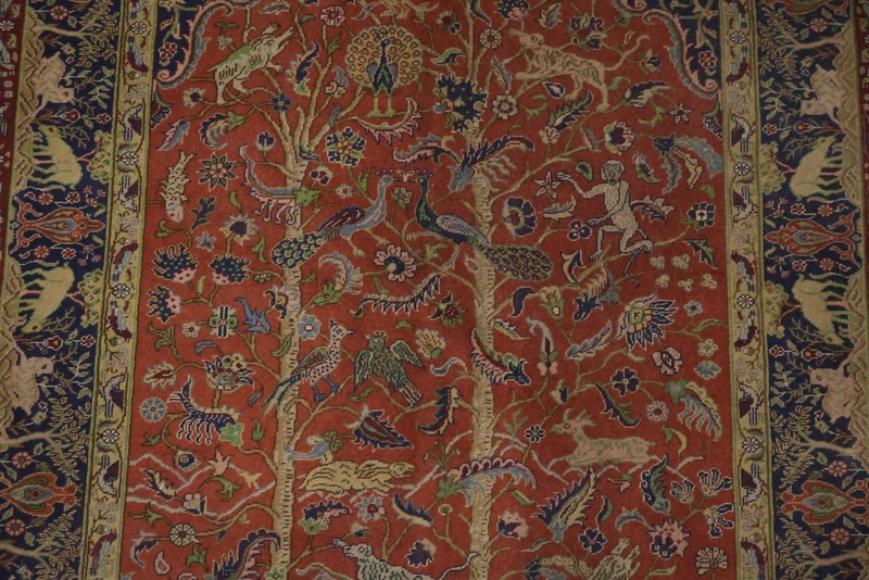 Premium Antique Traditional Wool Rug 4x6 – Vegetable Dyed Handwoven Carpet gallery