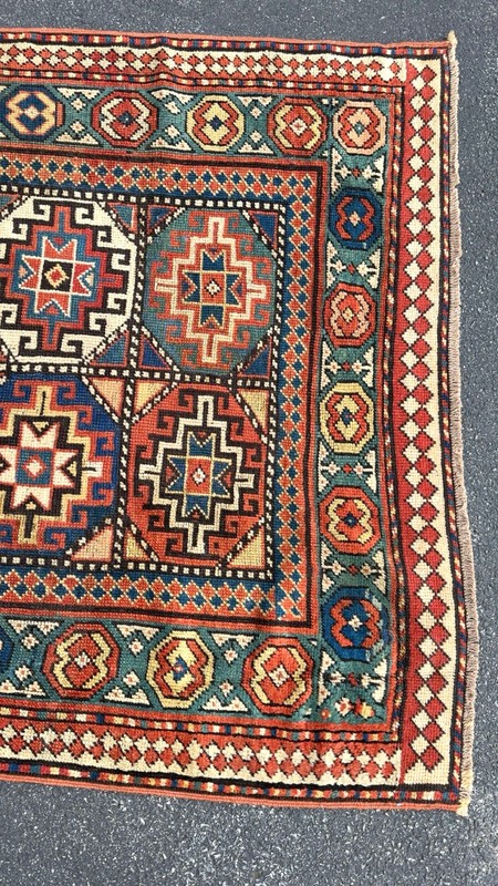 3x7ft Antique Collectible Caucasian Moghan Rug circa 1880, gallery