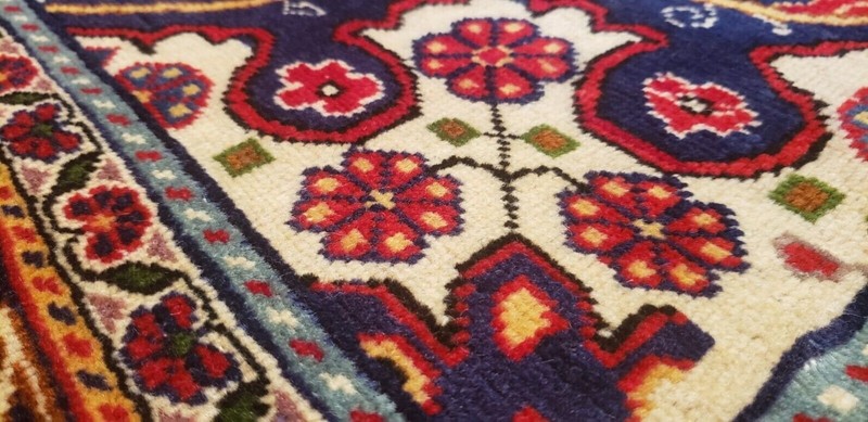 Exquisite Antique 1940-1950's Natural Dye Wool Pile High-End Bunyan Rug 7x10ft gallery