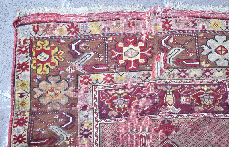 Antique Turkish Rug 39'' x 57'' Collector's Item Prayer Rug Kirsehir Wool Rug gallery