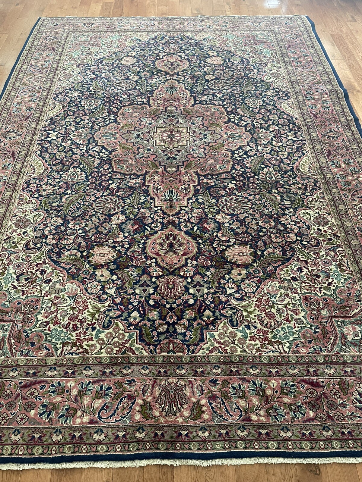 Handmade Vintage Turkish Ladik Wool Rug 40 Yrs Old 9 ft 10.11 in by 6 ft 6.74 in gallery