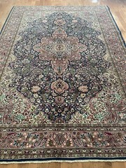 Handmade Vintage Turkish Ladik Wool Rug 40 Yrs Old 9 ft 10.11 in by 6 ft 6.74 in