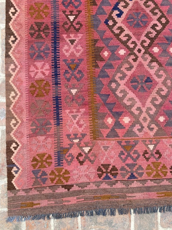 5x10 ft Afghan Geometric Handwoven Oriental Ghalmori Turkmen Traditional Kilim gallery