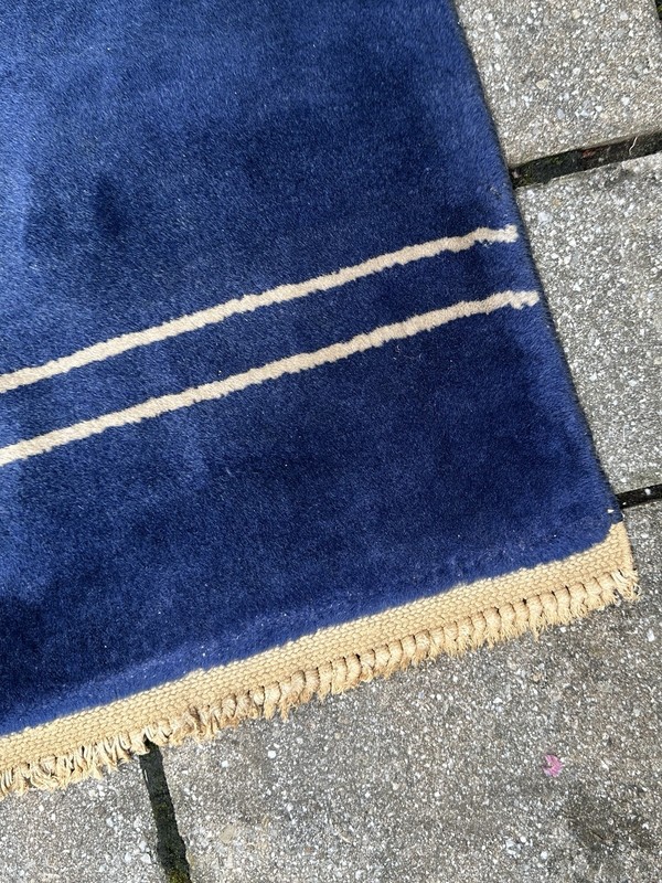 Antique 1930s-1940s Geometric Art Deco Wool Rug Carpet Vintage gallery