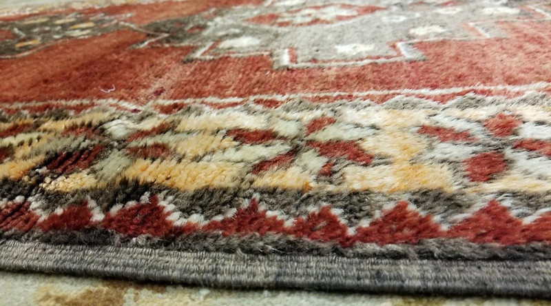 Rare Primitive Cr1930-1939s Antique Multi-Colored Wool Pile Tribal Rug 4x7ft gallery