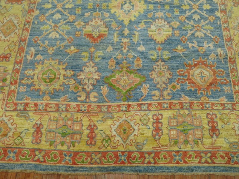 Modern Turkish Oushak Ushak Rug Size 8'3''x9'1'' gallery