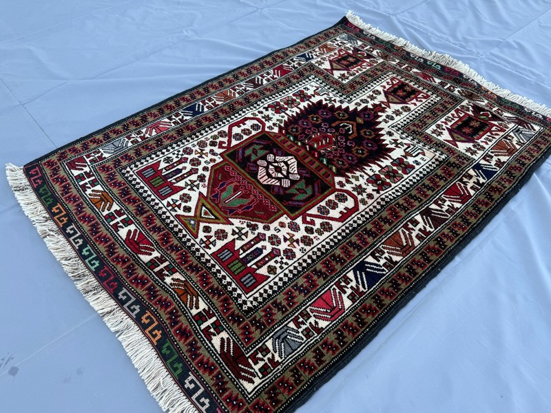 Fine Hand Knotted Afghan Baluchi Rug 3x5 Vintage Persian Style Oriental Carpet gallery