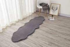 SOLID RABBIT FUR RUG BT666 150*240 5X8 GREY