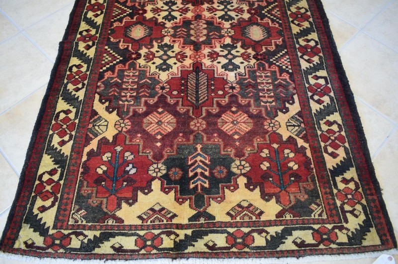 Rug. S Antique Vintage Tribal Handmade Wool Area Rug Oriental Carpet 4'5 x 6'7 gallery