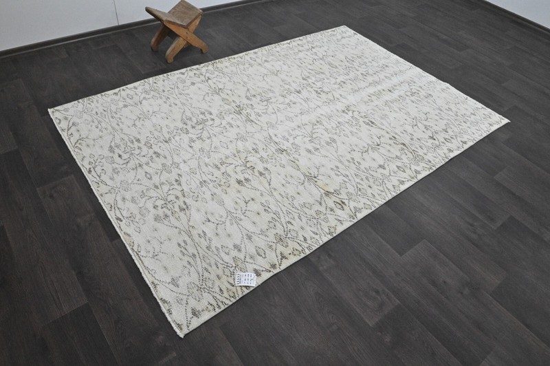 Oushak Turkish Vintage Rug 5x8 Kilim Rug Anatolian Handmade Boho Decor BEIGE gallery