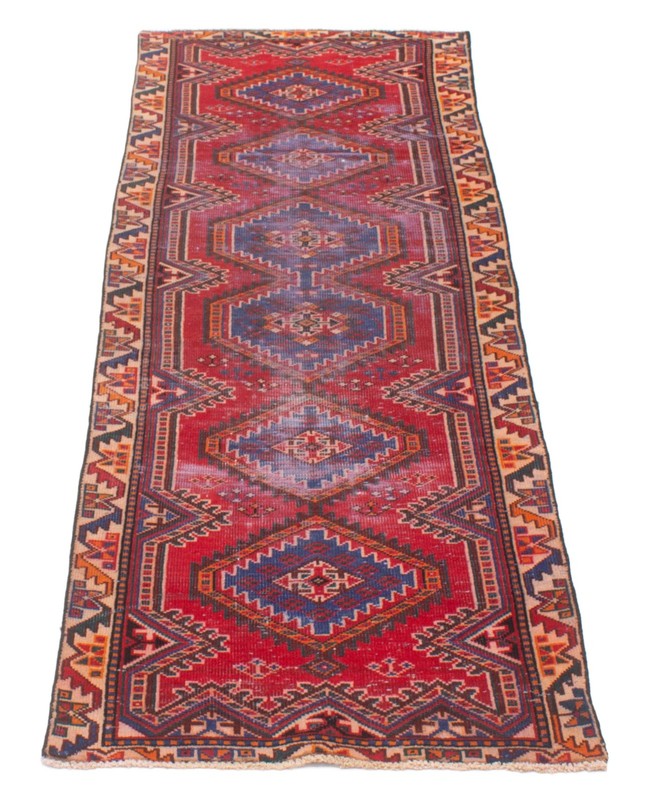 3'2" x 9'10" Vintage Hand-knotted Runner Rug Traditional Oriental Wool Carpet gallery