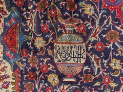 9×12 BLUE ANTIQUE ORIENTAL RUG HANDMADE HAND-KNOTTED colorful vintage real 9×13