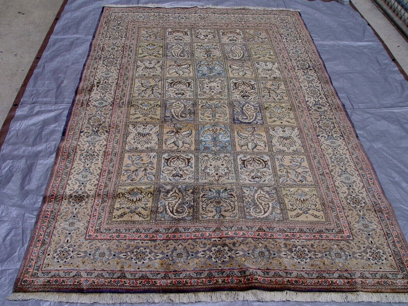 5'3" x 9' Superb Tabrizz Silk & Wool Hand Knotted Floral Garden Unique Rug gallery