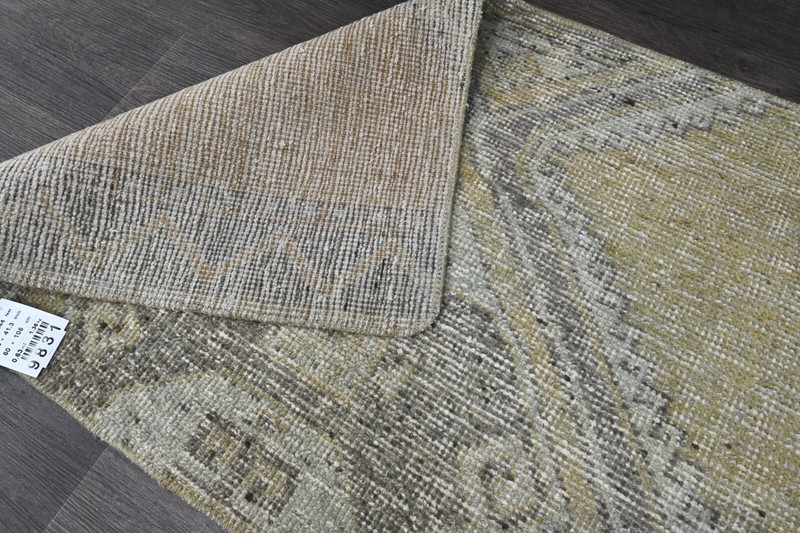 Oushak Turkish Doormat Rug 2x3 BEIGE Anatolian Handmade Vintage Small Kilim Rug gallery