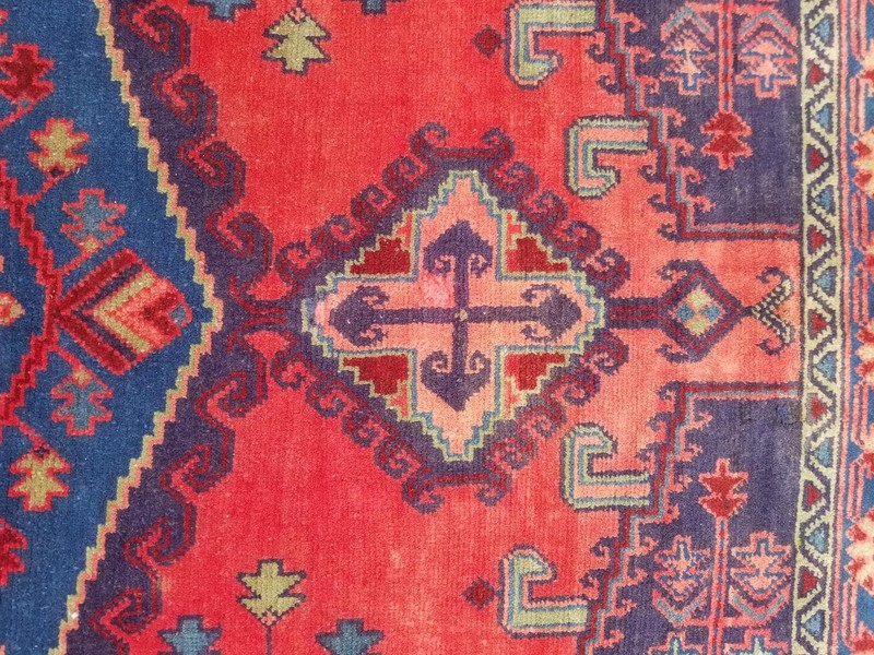 Vintage Traditional Handmade Caucasian Kazak Wool Multicolor Rug 206x146cm gallery
