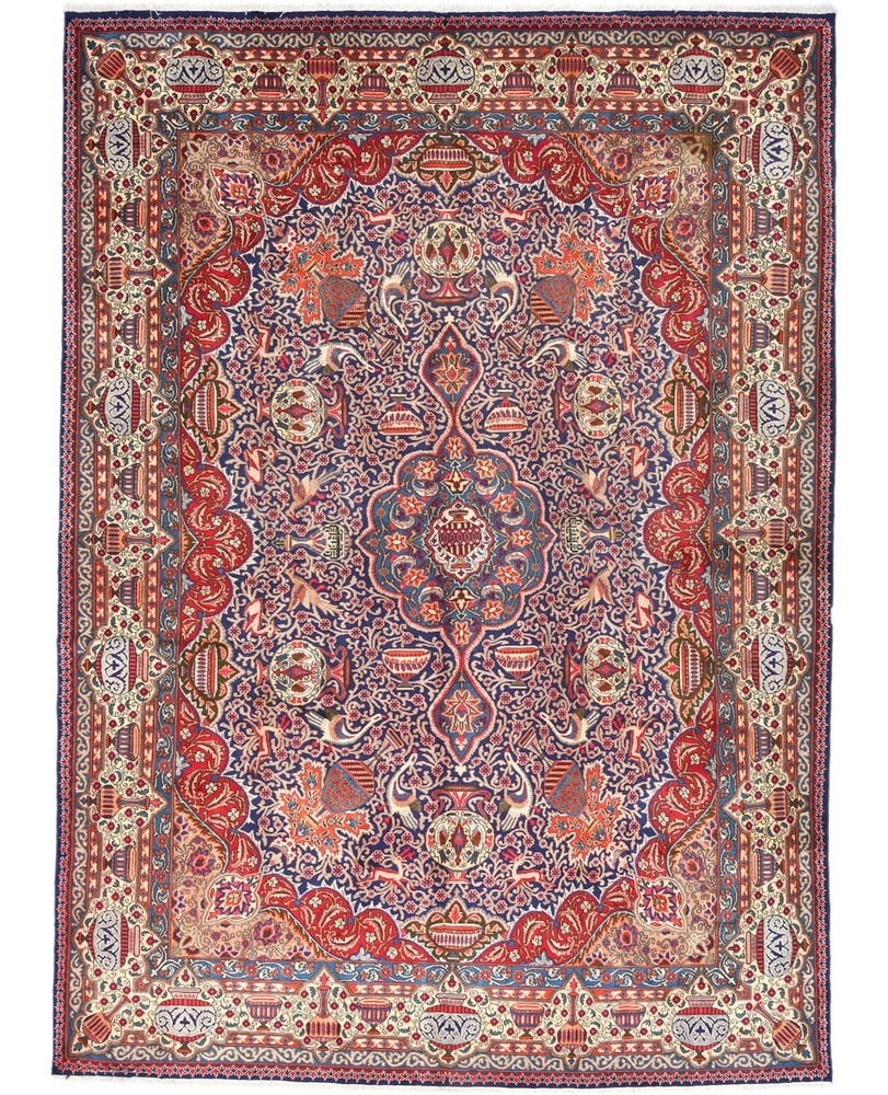 One-of-a-Kind 9X13 Vintage Oriental Rug Floral Traditional Wool Carpet
