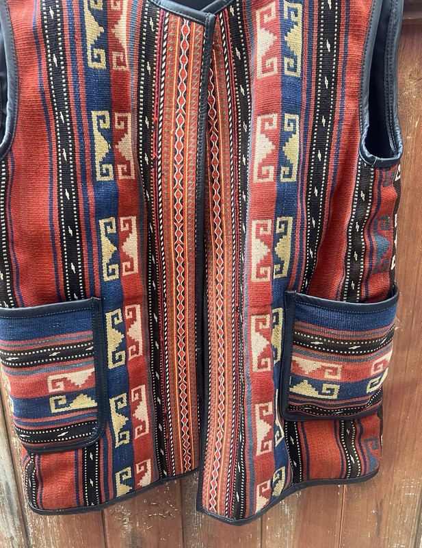 19th Century Original Antique handmade Kilim Jacket And Hat gallery