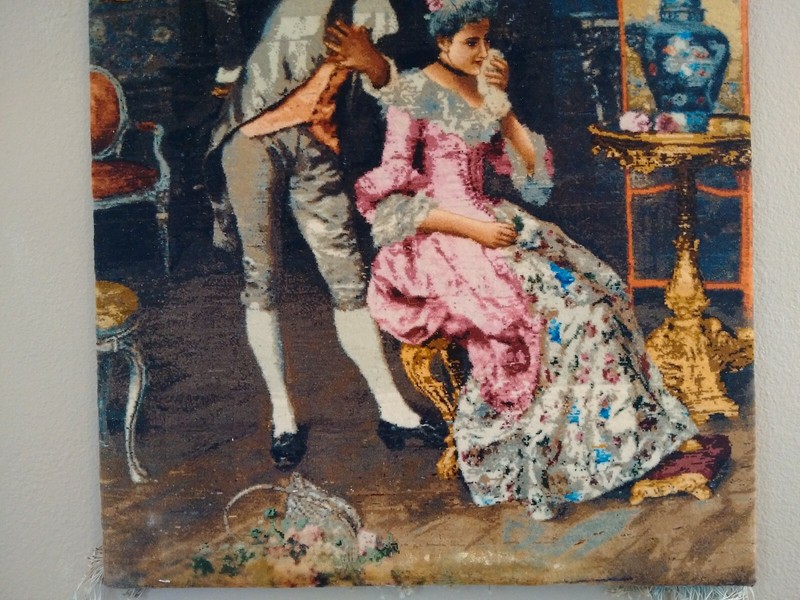 GENUINE TABRIZZ PICTORIAL TABLEAU RUG gallery