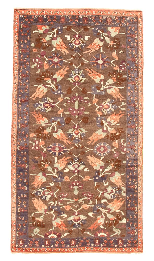 Vintage Hand-Knotted Area Rug 5'8" x 10'4" Traditional Oriental Wool Carpet