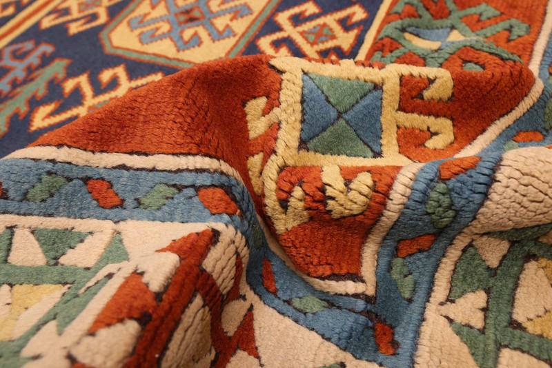 Vintage 4'3" x 6'5" Traditional Hand Knotted Vegetable Dye Wool Area Rug gallery