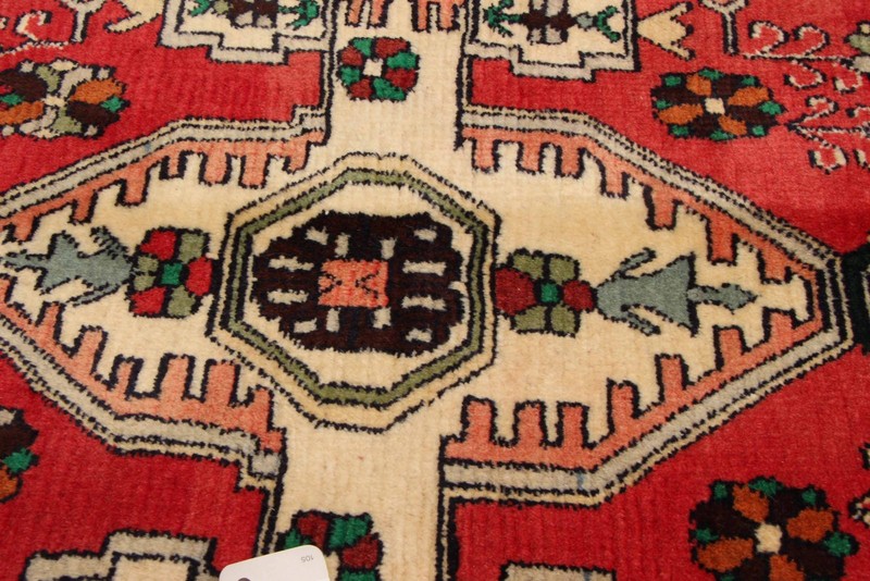 Vintage 3'5" x 5'1" Traditional Hand Knotted Vegetable Dye Wool Area Rug gallery