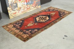 3×6 Turkish Antique Rug Anatolian Hand-Knotted Vintage Oushak Small Carpet,104