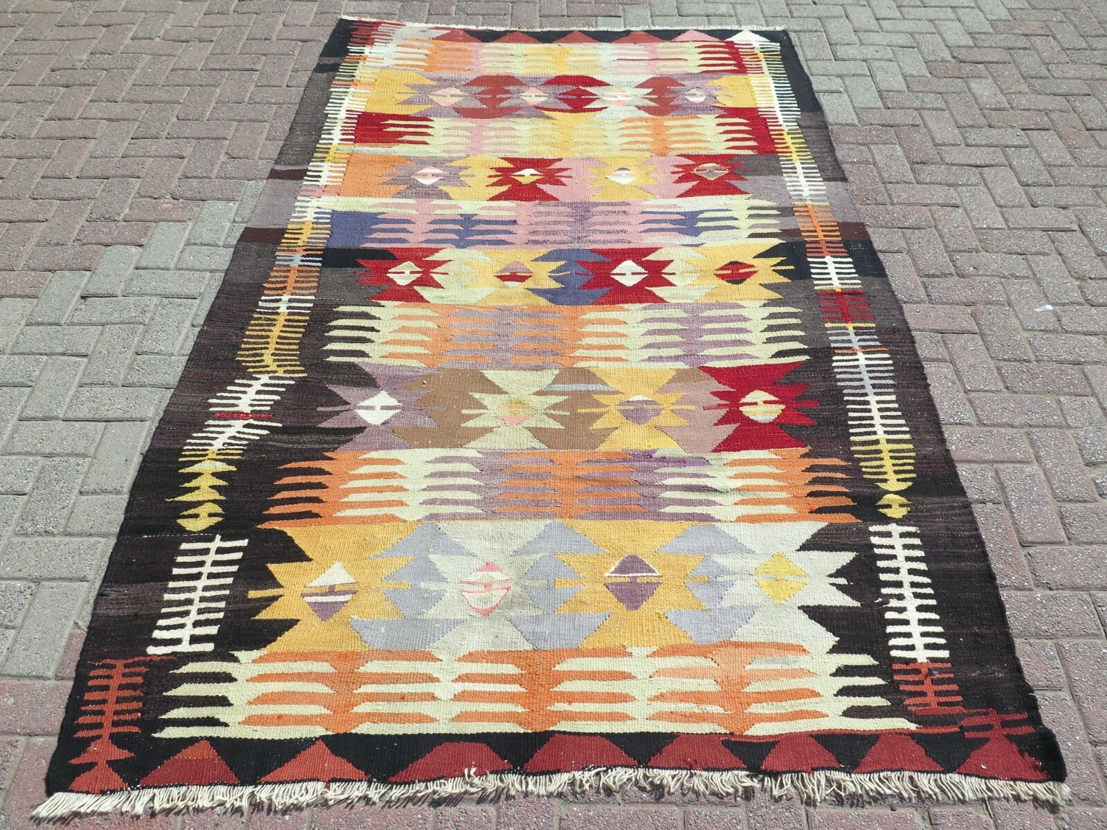 Vintage Anatolia Nomads Kilim, Area Rug, Large Kelim 66"X101" Turkish Rug Carpet gallery