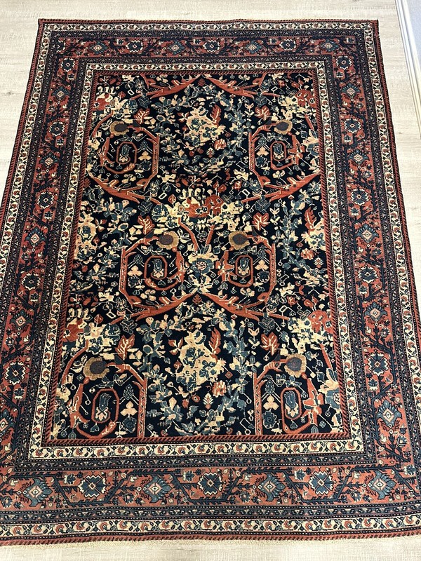 Antique Oriental Sarogh Sarouk Rug Mostofei Design Wool Carpet 4’11X6’8 gallery