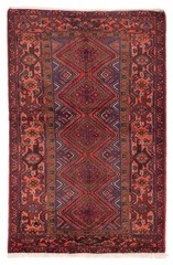 Vintage Traditional Hand-Knotted Area Rug 4’3″ x 6’7″ Oriental Wool Carpet