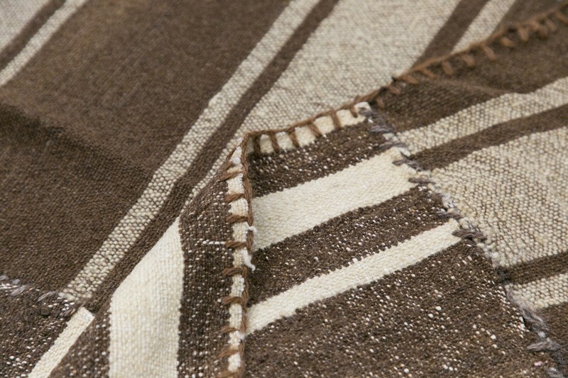 Vintage Minimal Kilim Rug,Striped Kilim Rug,Turkish Kilim Rug, 11'2 x 14'1 ft gallery