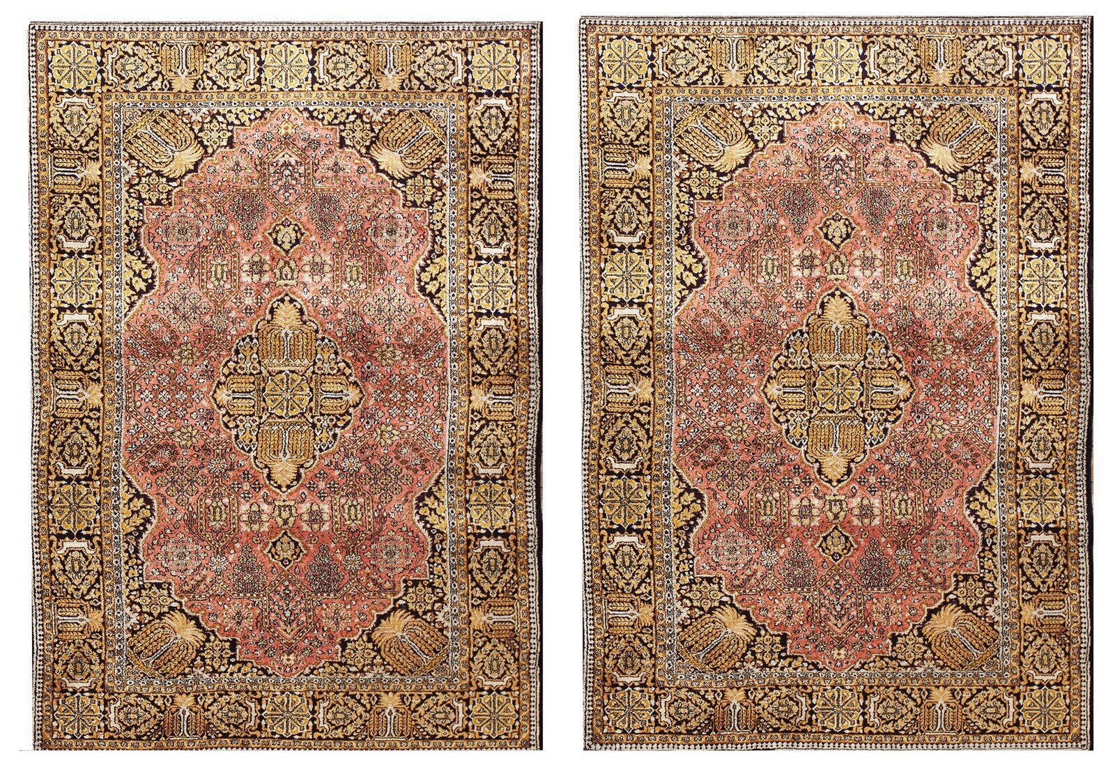 Qumm All Silk . Incredible Pair . Perfect Pair For Your Bedroom . 100% Authentic gallery