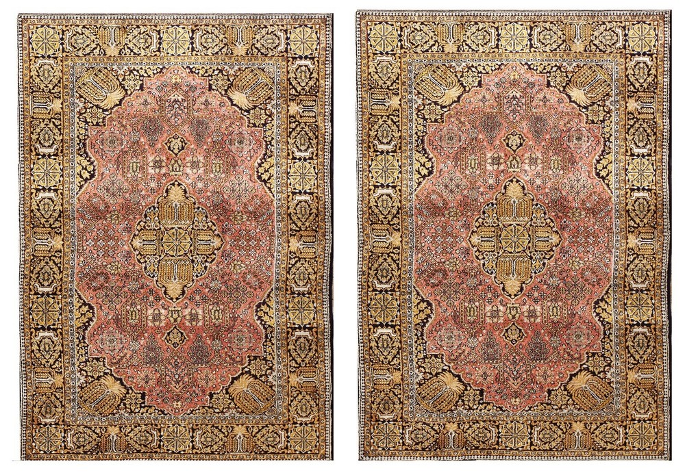 Qumm All Silk . Incredible Pair . Perfect Pair For Your Bedroom . 100% Authentic