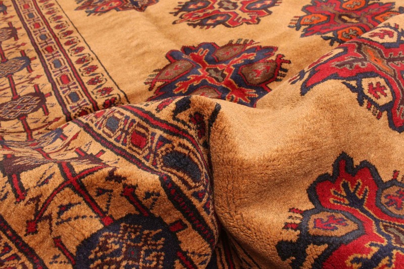 Vintage 6'3" x 8'10" Traditional Hand Knotted Vegetable Dye Wool Area Rug gallery
