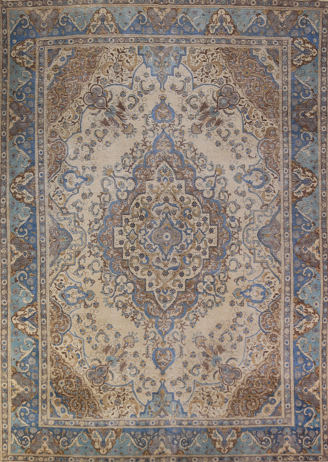 Geometric Distressed Area Rug 10x13 Handmade Wool Traditional for Living Room gallery