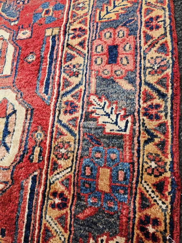 4.1 x 14.5 ANTIQUE CAUCASIAN HERIZ SERAPI KAZAK VINTAGE USHAK TRIBAL RUNNER gallery