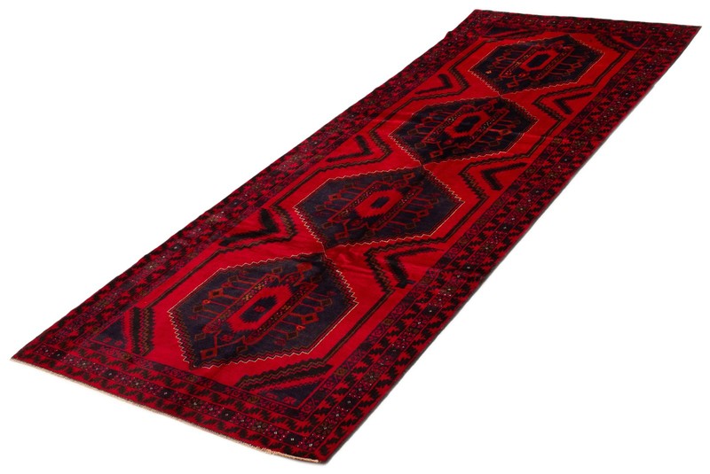 Vintage 4'7" x 12'4" Traditional Hand Knotted Vegetable Dye Wool Area Rug gallery