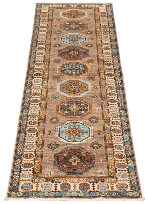 2'8" x 8'3" Vintage Hand-knotted Runner Rug Traditional Oriental Wool Carpet gallery