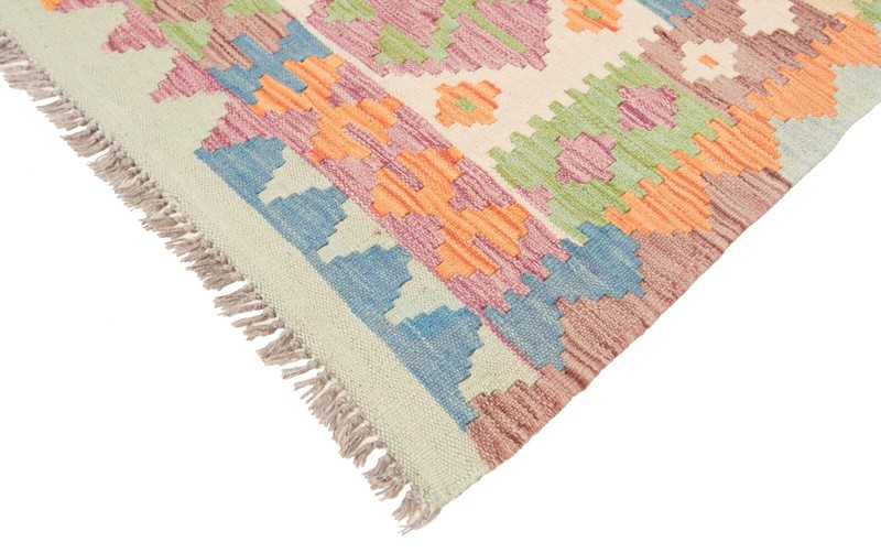 Kelim Afghan 288x77 cm Handwoven Oriental Carpet Rug Runner Kilim gallery