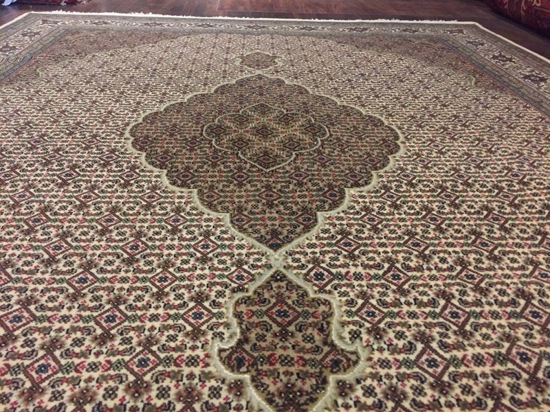 On Sale Genuine Hand Knotted Indo Oushak Fish Geometric Area Rug Carpet 8x10,29 gallery