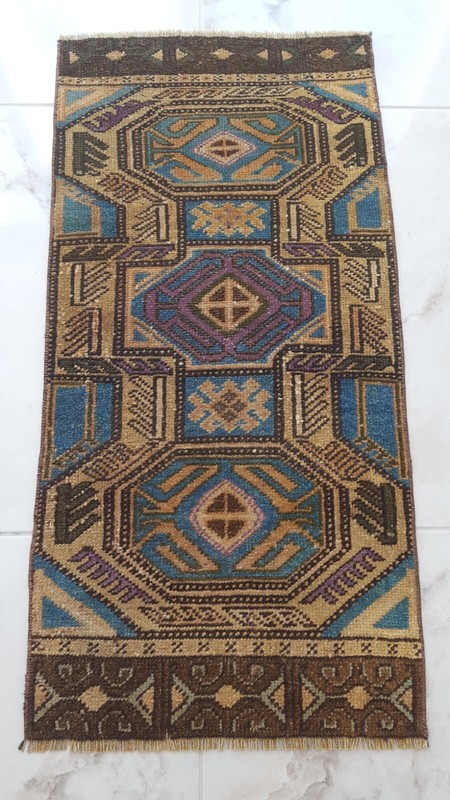 Rare Unique Antique Rug Geometric Special Carpet Decorator Handmade Wool Rug gallery