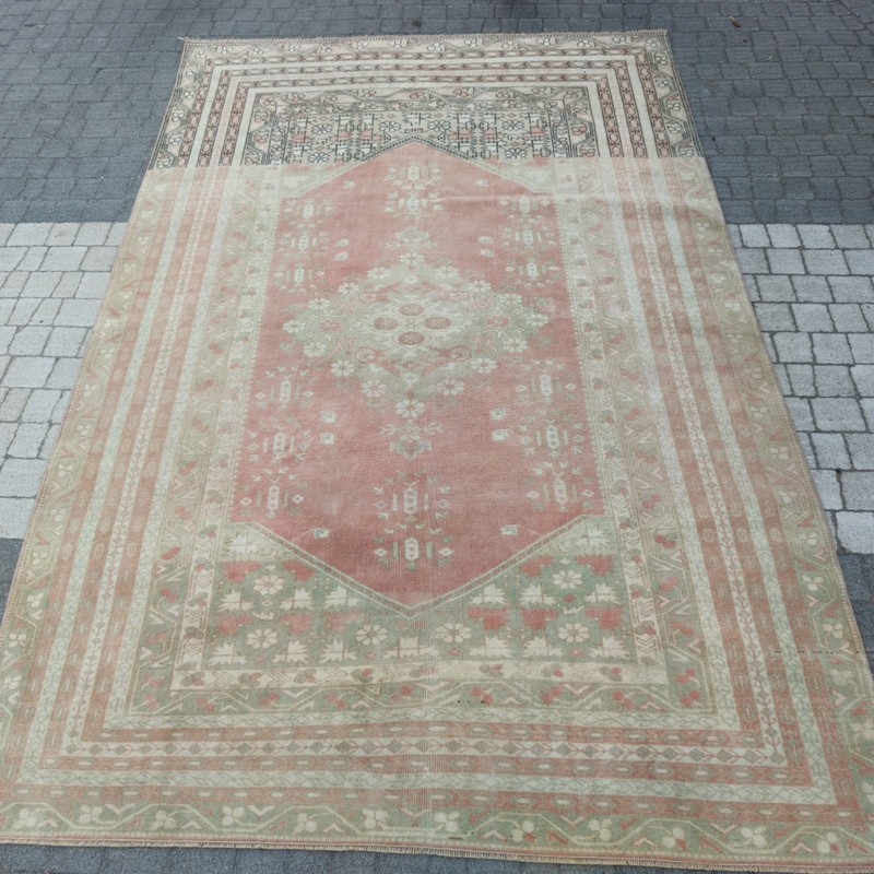 Turkish Vintage Area Rug 5.18 x 8.03 ft, Abrage rug 5x8 Handmade 158 x 245 cm gallery