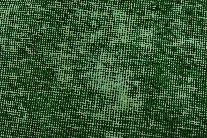 Vintage Overdyed 9’7” x 12’11” Green Distressed Wool Hand-Knotted Oriental Rug gallery