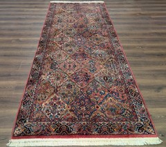 4×10 Karastan Rug Multicolor Panel Kirman #717, Wide Runner, Rare Size, Wool