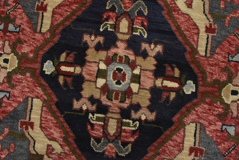 Heriz Rug 5’11” x 8’9” Beige Wool Vintage Traditional Hand-Knotted Carpet gallery
