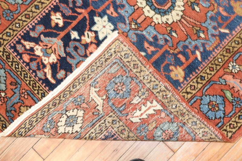 Antique Navy Karajeh Rug 3'4''x4'6'' gallery