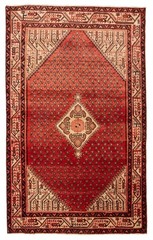 Vintage 4’2″ x 6’10” Traditional Hand Knotted Vegetable Dye Wool Area Rug