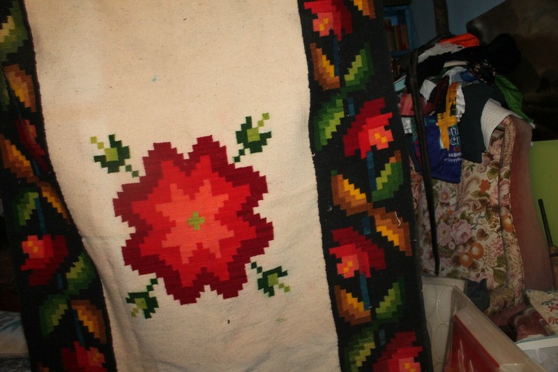 Antique Hand Woven Rug 78" x 42" Geometric Floral gallery