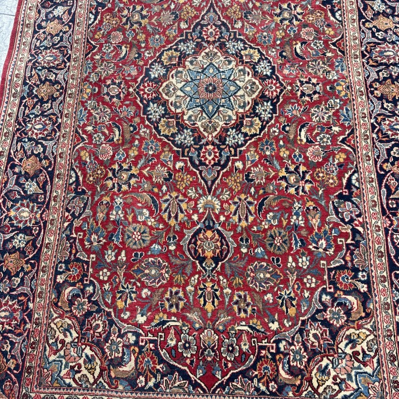 Antique Hand knotted wool rug Kasha 7’1”/4’3”very good condition See Photo gallery