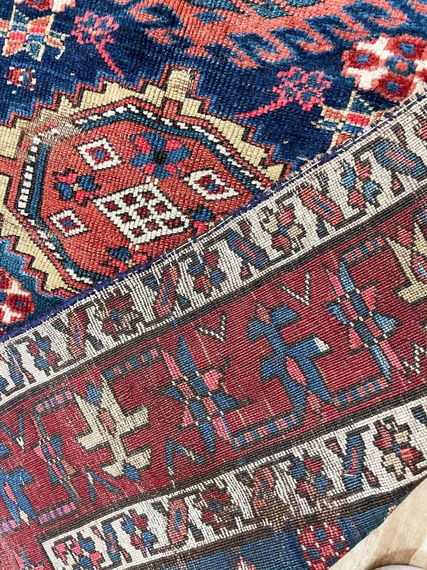 Antique Kazak Caucasian Rug 3'5" x 10' , #12000, AS IS, c-1880's gallery